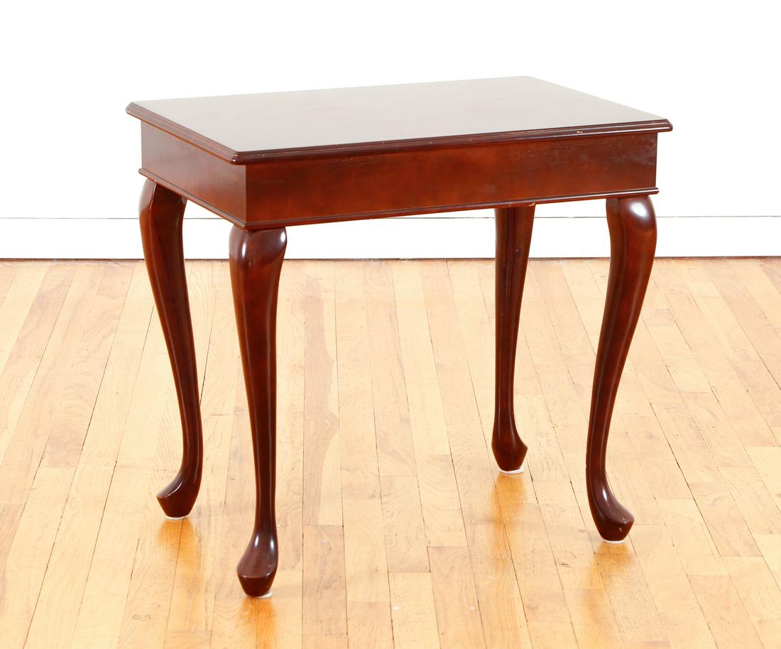 Chippendale style Occasional Table: Side or Occasional Table with Cabriole Legs and pad feet, 24 x 17 x 25 inches