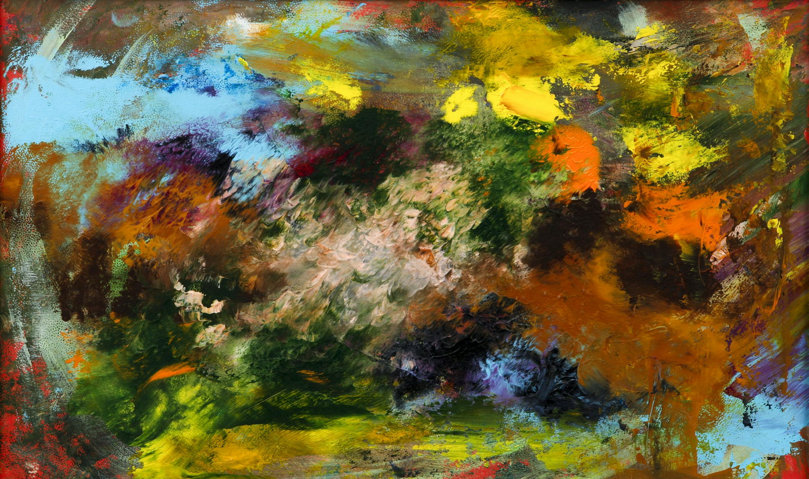 Roy Ahlgren Oil Painting American Floral: Ahlgren, Roy (American/Erie, PA, 1927-2011), American Floral, undated but likely early 2000s, oil on card stock paper, signed and titled on reverse, also with two Ahlgren Estate stamps, 9.25 x 15 inch