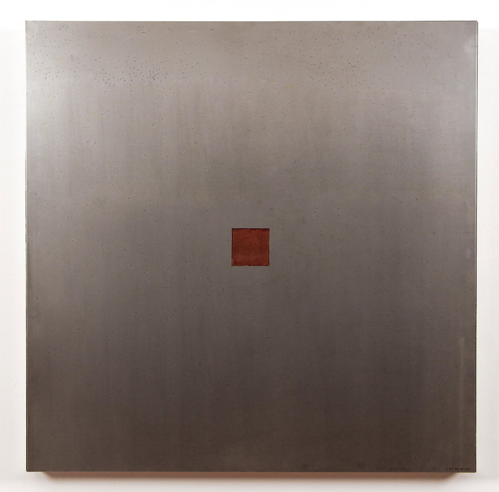 Jim Colarusso Untitled (Pollack): Colarusso, Jim (American, b. 1957), Untitled (Pollack), 1988, wood, masonite, stainless steel and photo emulsion, 48 x 48 inches.