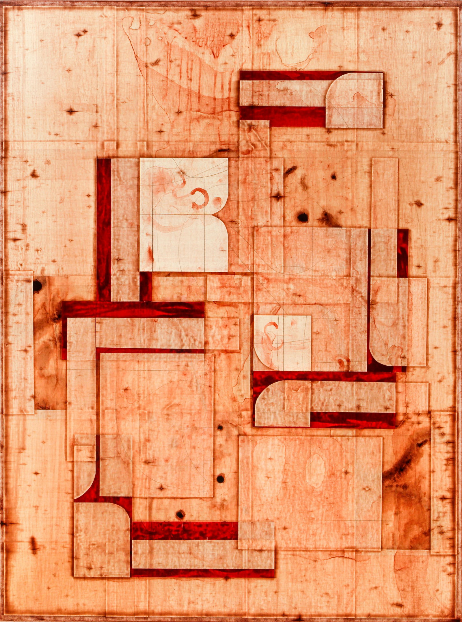 Michael Kessler acrylic abstract Jaggies: Kessler, Michael (American, born 1954), Jaggies, circa 2000, acrylic on canvas, 48 x 36 inches, signed and titled on canvas reverse, Provenance: Concept Art Gallery, Pittsburgh, Pa.