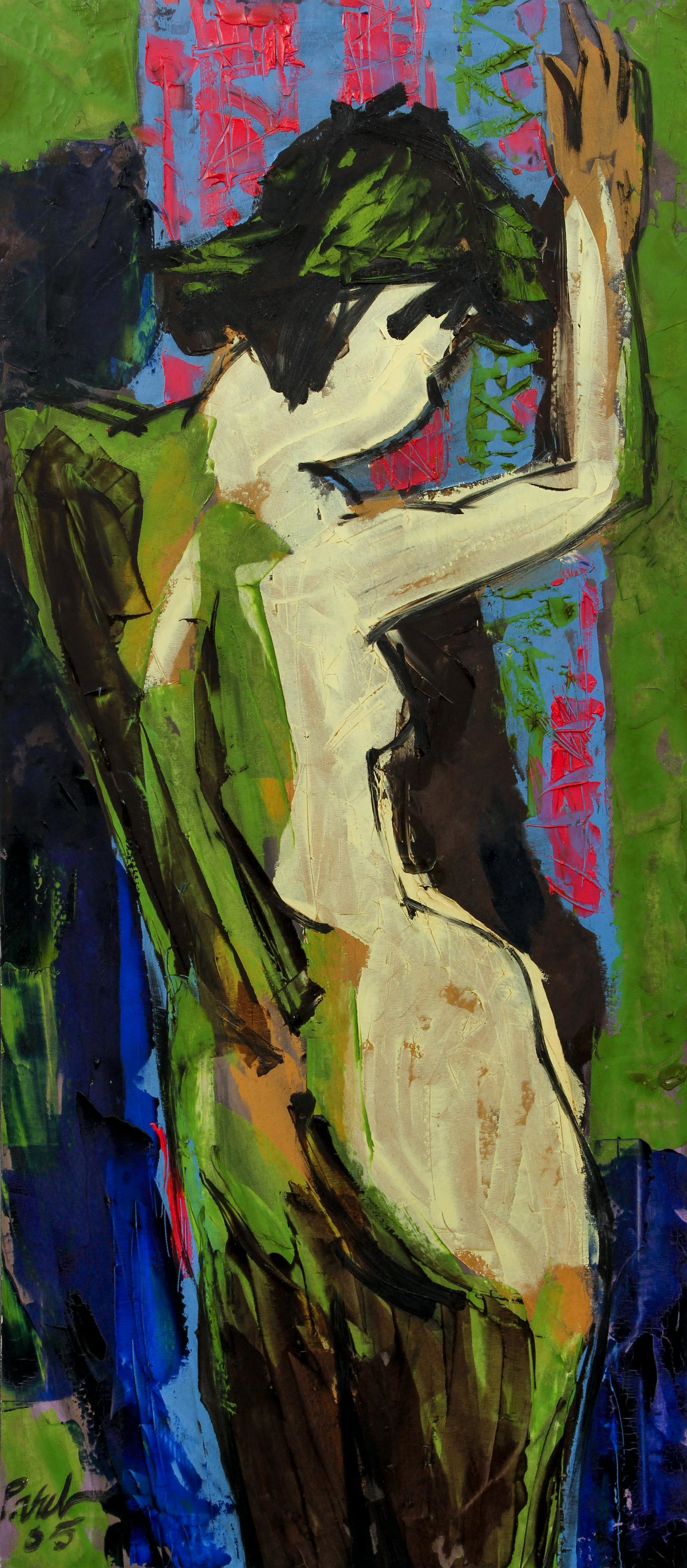 Dang Phuong Viet Nude painting: Viet, Dang Phuong (Vietnamese, b. 1972), Nude, 2005, acrylic on canvas, 43 x 19.25 inches, signed and dated lower left