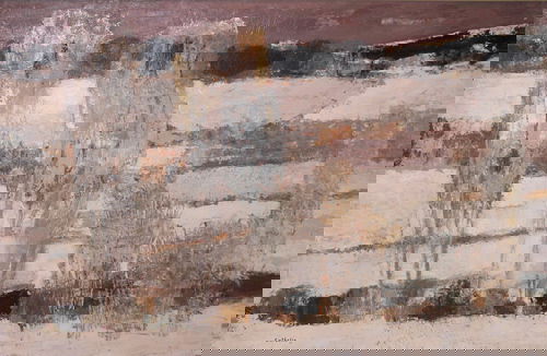 Bernard Cathelin Painting, Paysage d'Hiver: Paysage d'Hiver Cathelin, Bernard (French, born 1919) 1964 oil on canvas 38 x 58 inches Signed and dated lower left In generally good condition. David B. Finley Gallery, New York brown wood 42 x 62 in