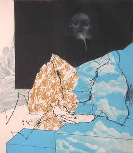 Masuo Ikeda, Fashion original mezzotint etching: Fashion Ikeda, Masuo (Japanese, born 1934) 1969 mixed technique color etching and mezzotint 14.25 x 13.25 inches Epreuve d'Artiste lithograph, silkscreen, etching, woodblock hybrid pencil signed and d