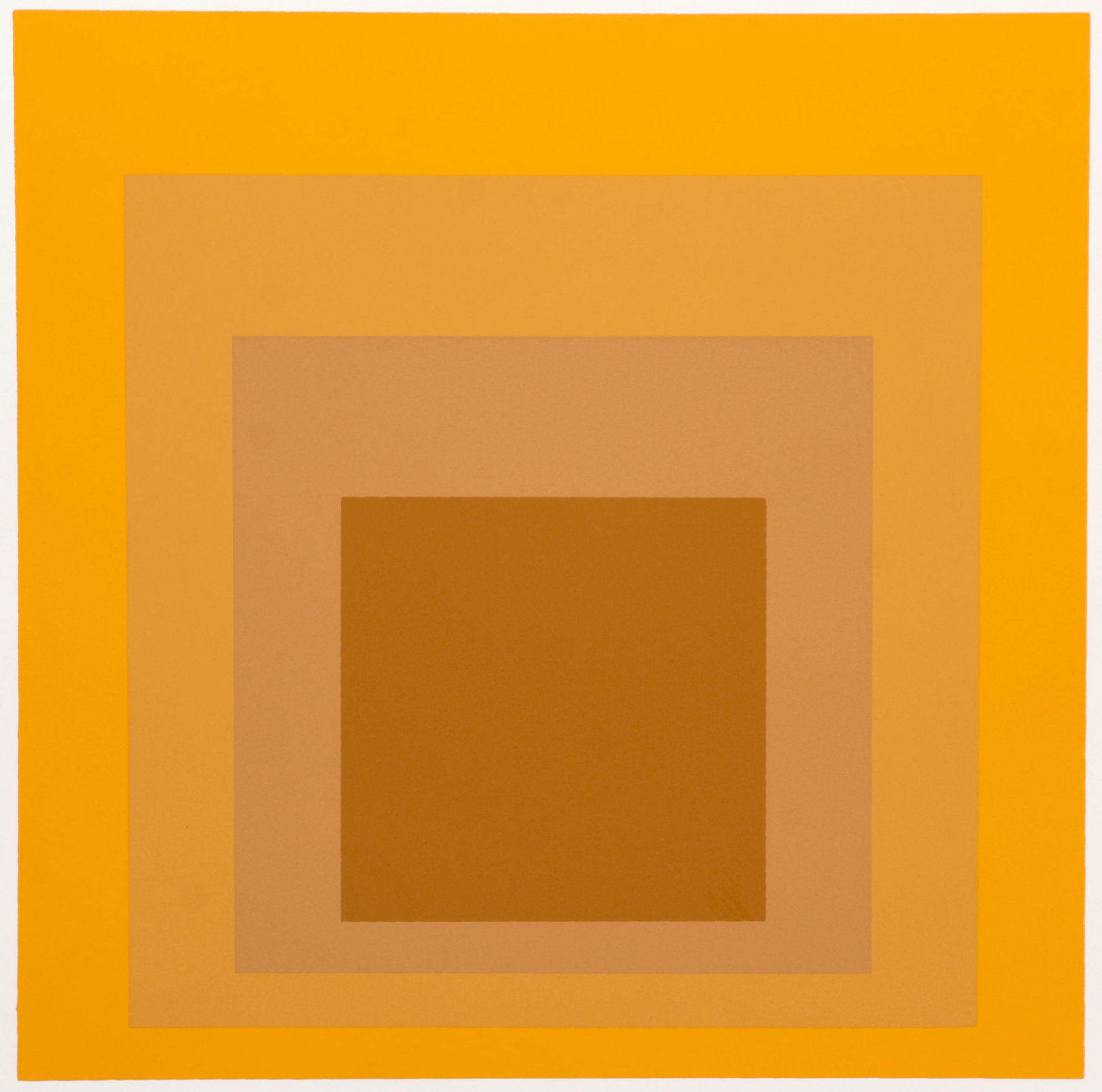 Josef Albers Allusive Silkscreen 1965 Homage to the: Albers, Josef (German/American, 1888-1976), Allusive, 1965, silkscreen on wove paper, unsigned, image measures 11 inches square, full sheet 14.5 x 17.5 inches, professionally matted 21.25 x 18.5 inche