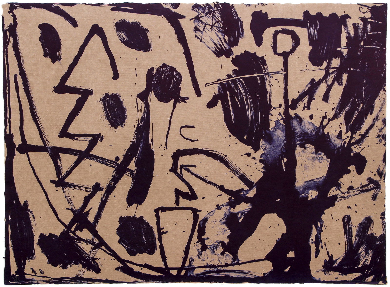 James Brown Abstract Orig Litho Signed 1986: Brown, James (American, 1951-2020), Untitled Abstract, 1986, lithograph on paper, signed and numbered 30/85 in pencil, full sheet 22 x 29.5 inches, unframed, originally issued as part of The Artists P