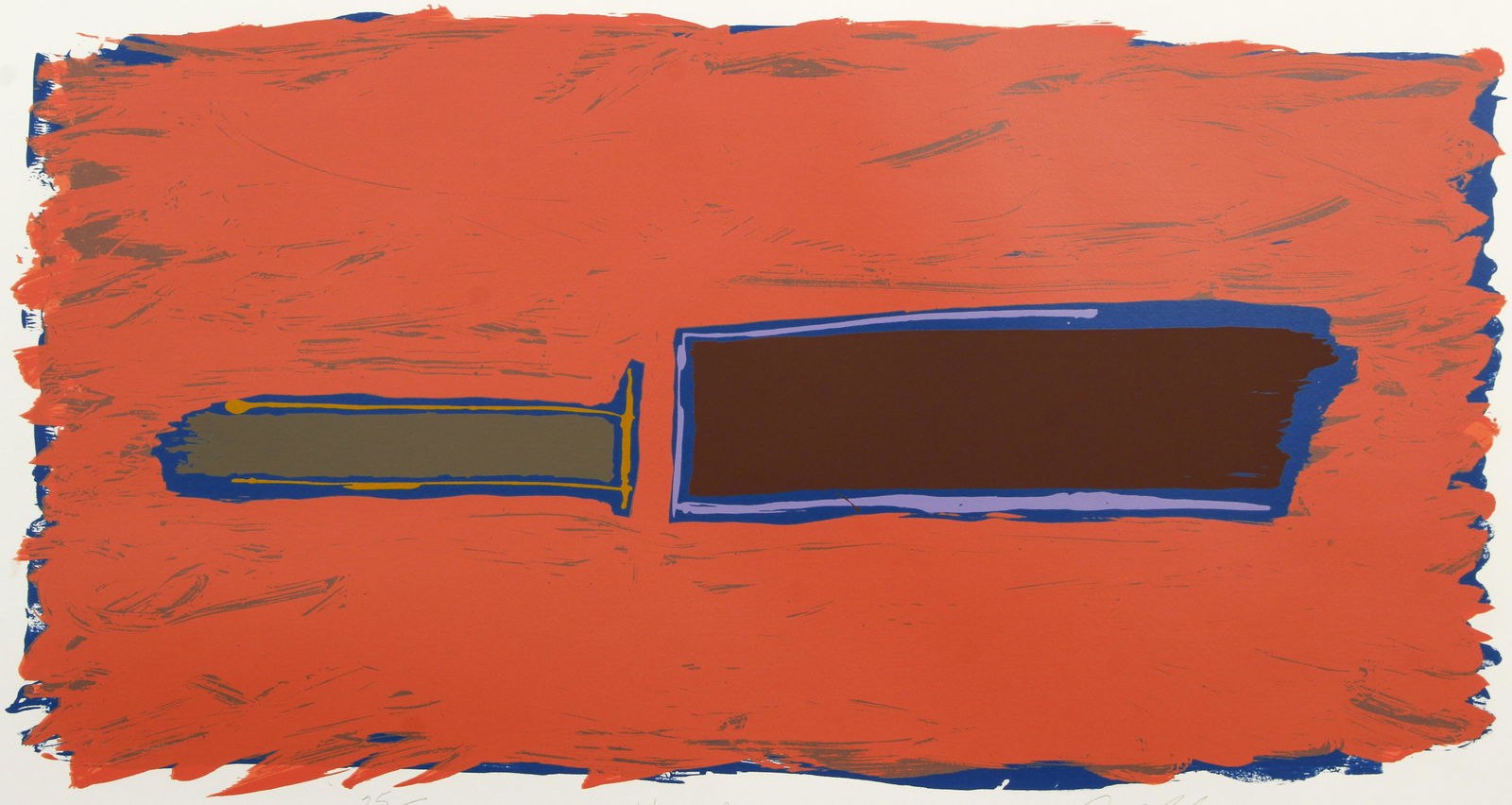 Dan Christensen Hyde Park I Orig Serigraph Signed: Christensen, Dan (American 1942 - 2007), Hyde Park I, circa 1980, serigraph printed in color, pencil signed, titled, and numbered 25/175, blind stamp lower left 'Larry B. Wright', image area 20 x 38 i