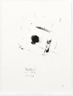 Rolf Julius Abstract Glass Rain lithograph: Julius, Rolf (German, 1939-2011), Glass Rain, 1988, lithograph on paper, signed, dated and numbered 5/40 in pencil on reverse, 13.25 x 10 inches, unframed, published by the Mattress Factory, Pittsburg