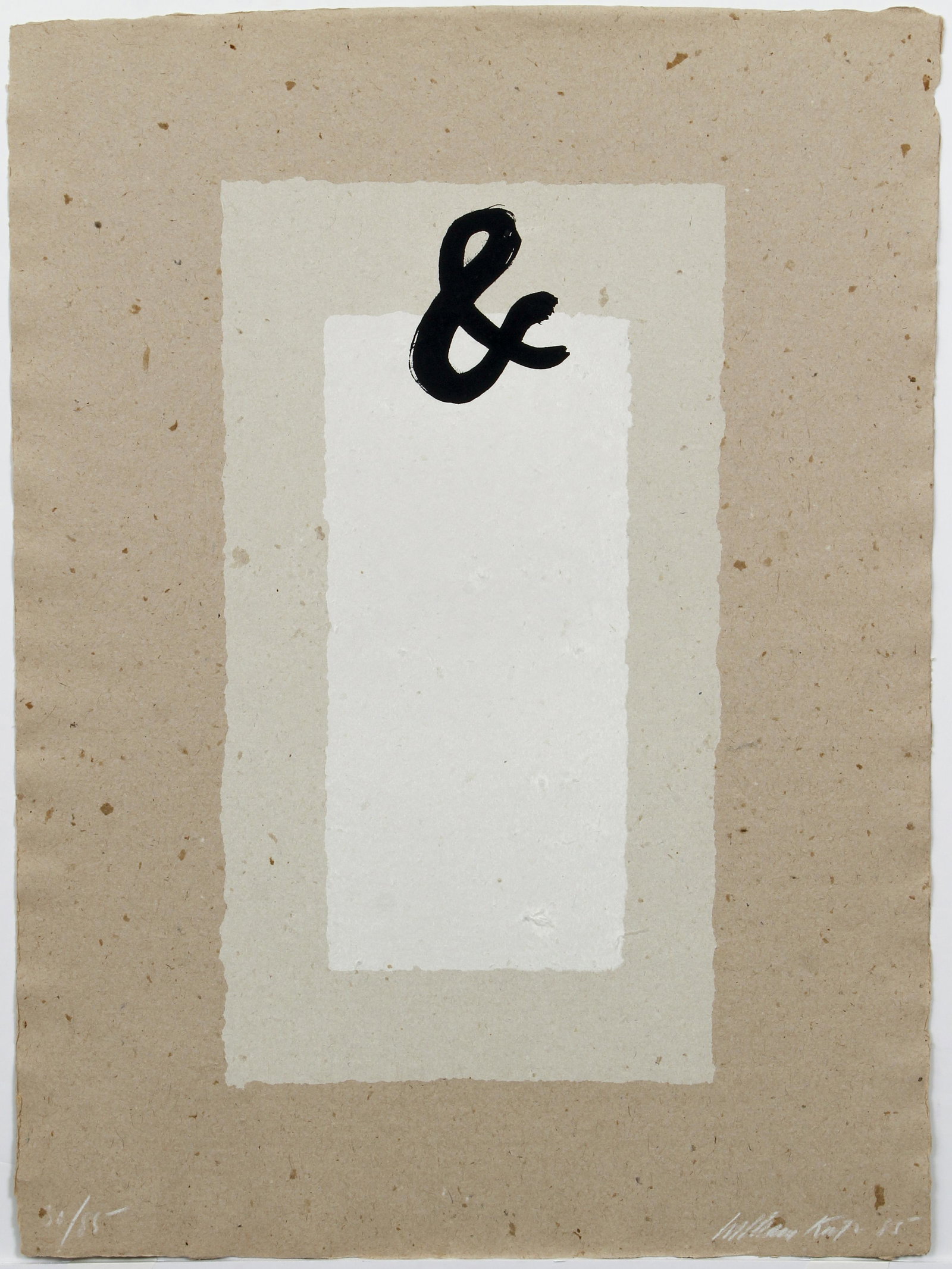William Katz Ampersand orig Litho Signed 1985: Katz, William (American, b.1926-2003), Ampersand, 1985, lithograph on handmade paper, signed and numbered 30/85 at bottom, full sheet 30.25 x 22.25 inches, unframed, originally issued as part of The A