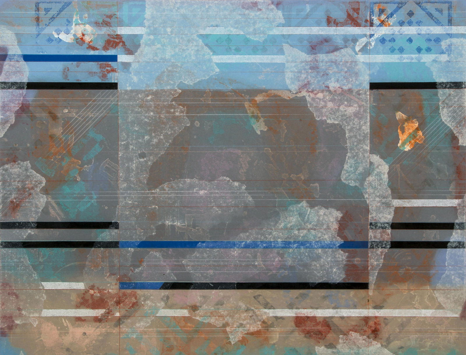 Robert Kelly Asana II Signed Lithograph 1989: Kelly, Robert (American, b.1956), Asana II, 1989, color lithograph on paper, signed, dated, titled and numbered 115/150 in pencil, blindstamp of a fan lower left, image 25.5 x 33.25 inches, full sheet