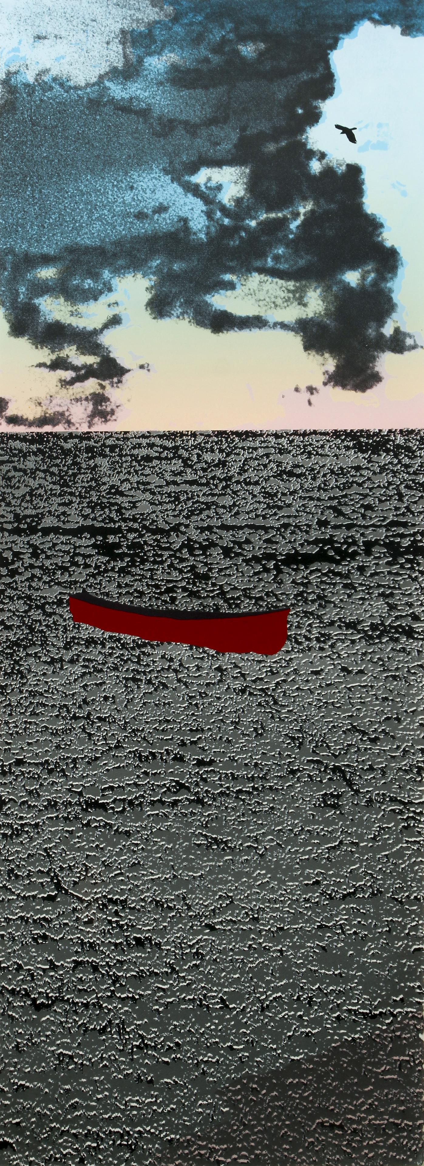 William J Lang serigraph View From Ayr #5: Lang, William J. (Canadia, Contemporary), View From Ayr #5, serigraph printed in colors, edition 2/5 , 30 x 11 inches, framed measuring 34 x 15.5 inches, Provenance: Canadian Art Gallery, Calgary.