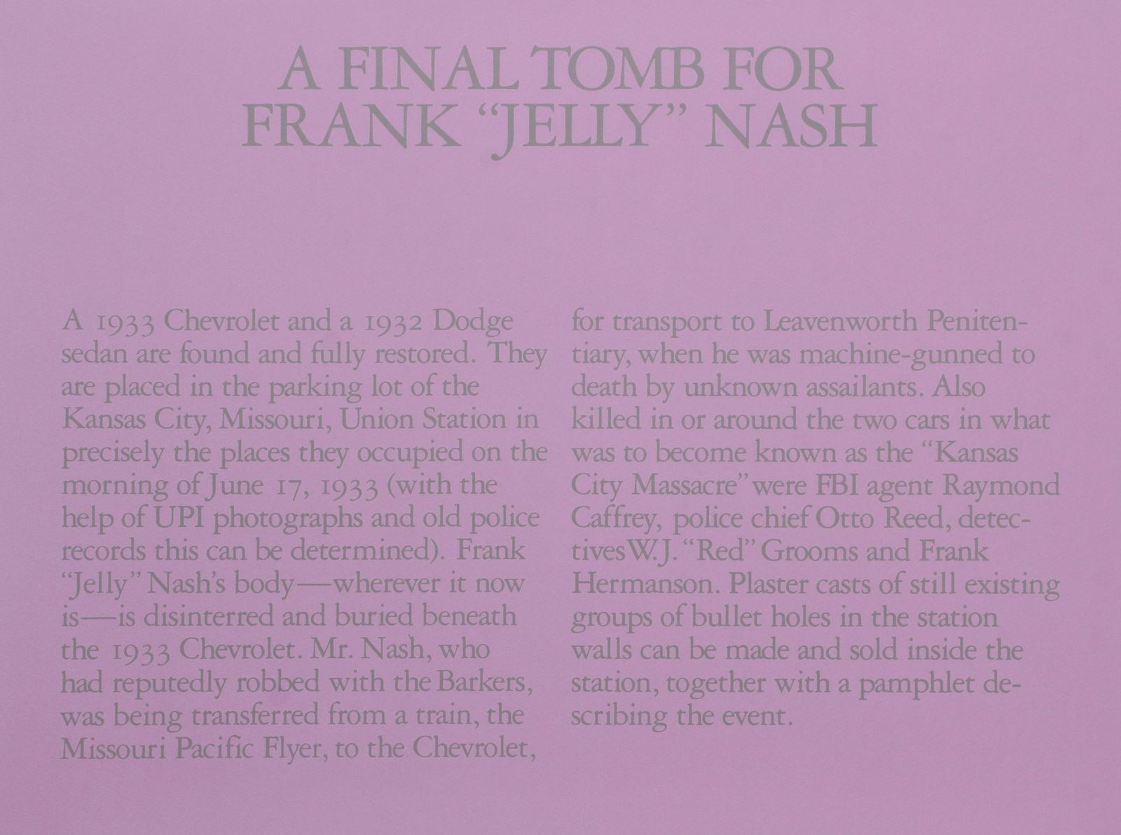 Robert Morris A Final Tomb for Frank Jelly Nash 1980: Morris, Robert (American, 1931-2018), A Final Tomb for Frank "Jelly" Nash, 1980, original serigraph printed in colors, pencil signed, dated, and numbered 149/180 on bottom, published by Styria Studio