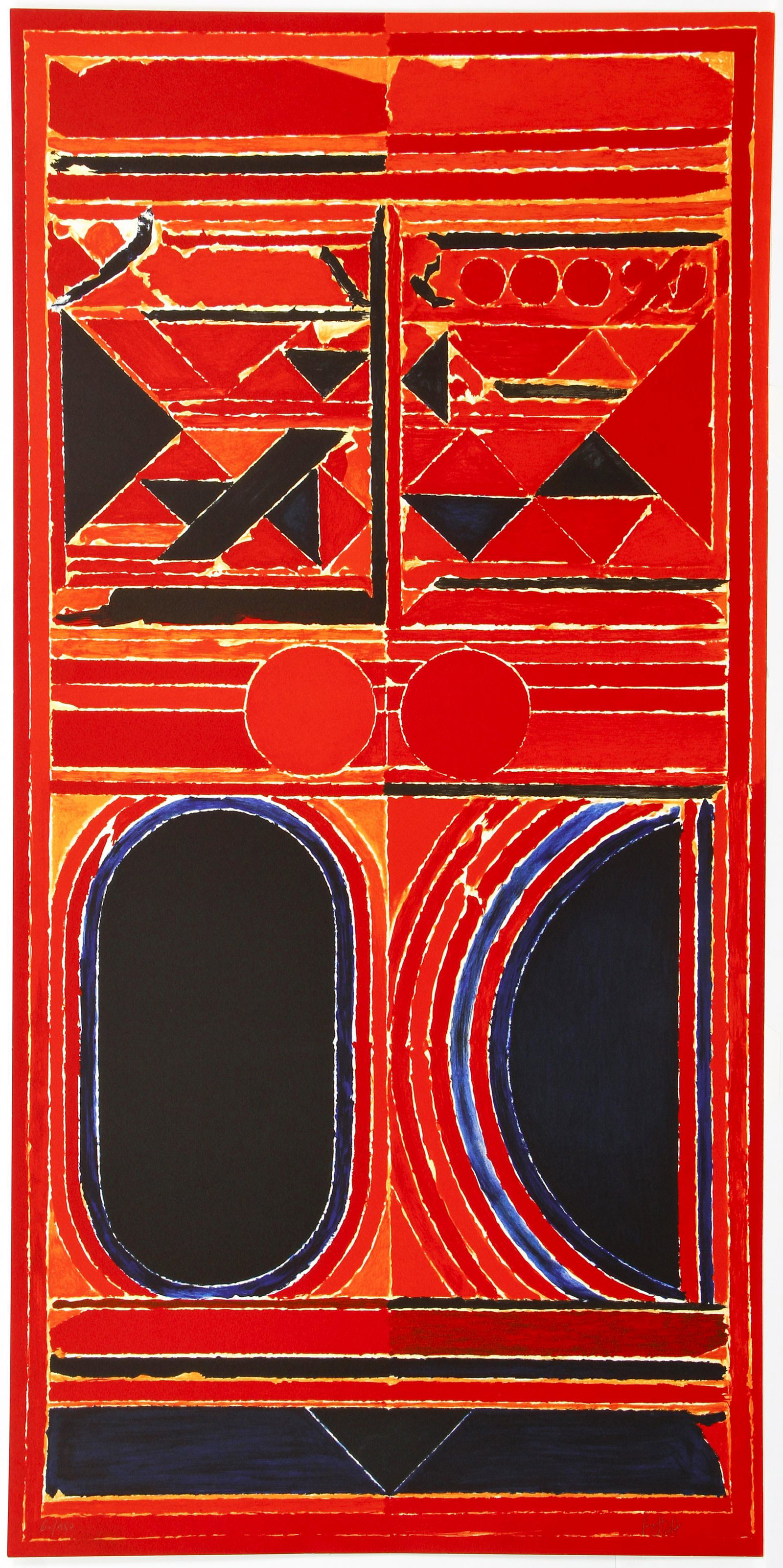 Syed Haider Raza orig signed litho Red Bindu: Raza, Syed Haider (Indian, 1922-2016), Red Bindu, undated, lithograph printed in colors on wove paper, pencil signed and numbered 60/150 at bottom, published by La Différence with their ink stamp ver