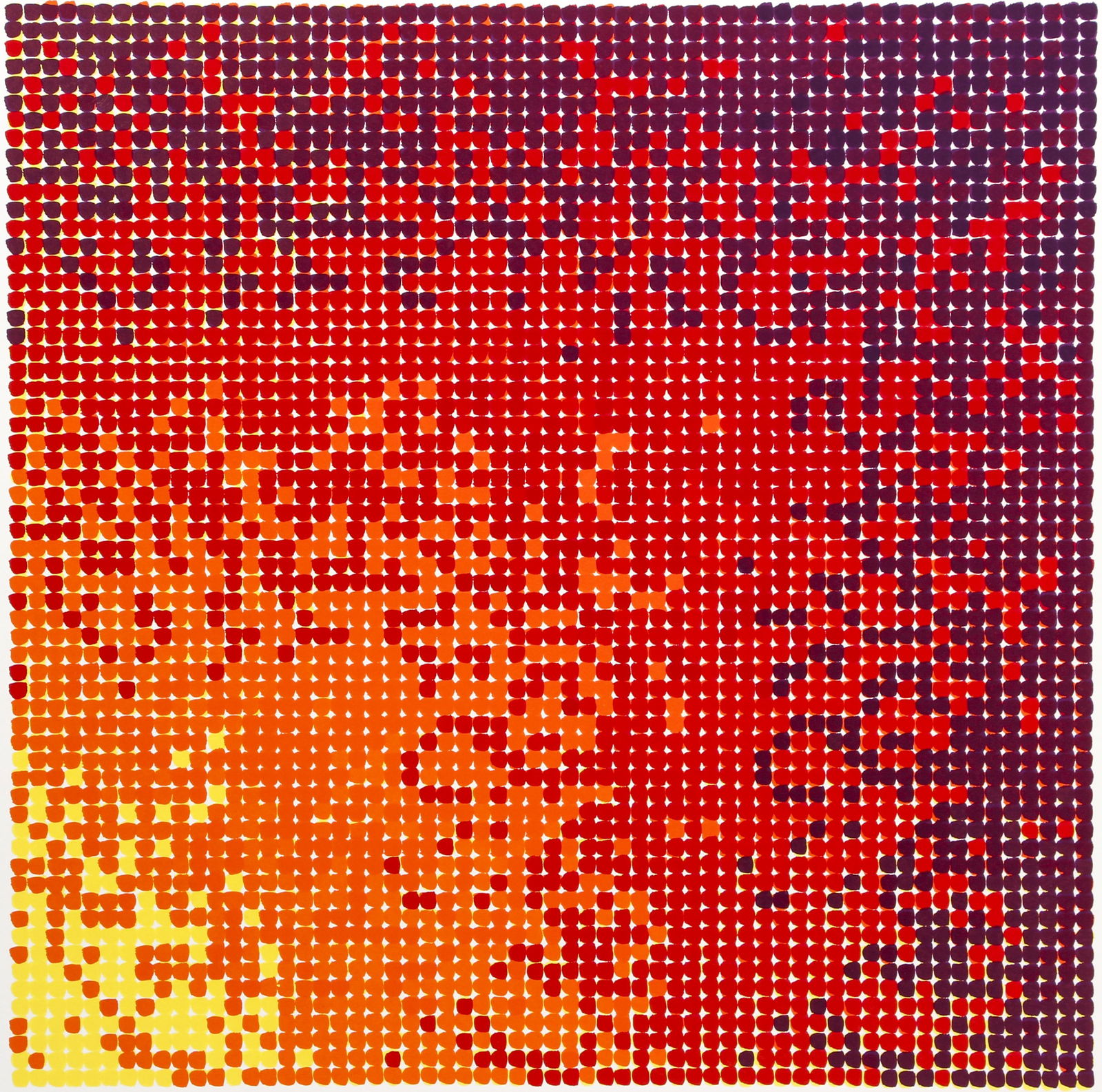 David Roth Untitled Colorful Dot Serigraph Signed 1979: Roth, David (American, b. 1942), Untitled (Colorful Dots), 1979, original serigraph printed in colors, pencil signed, dated, and numbered 75/150 on bottom, impression 22.75 x 22.75 inches, 29.25 x 28.