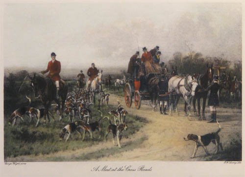 8 Beautifully framed Hunt Prints after Geo. Wright: Artist: Wright, after George (British 1834 - 1934) Title: 8 phases of the Hunt including After a Good Day, Old Hands at The Game, and 6 others Date: n.d. Medium: color lithographs with plate marks out