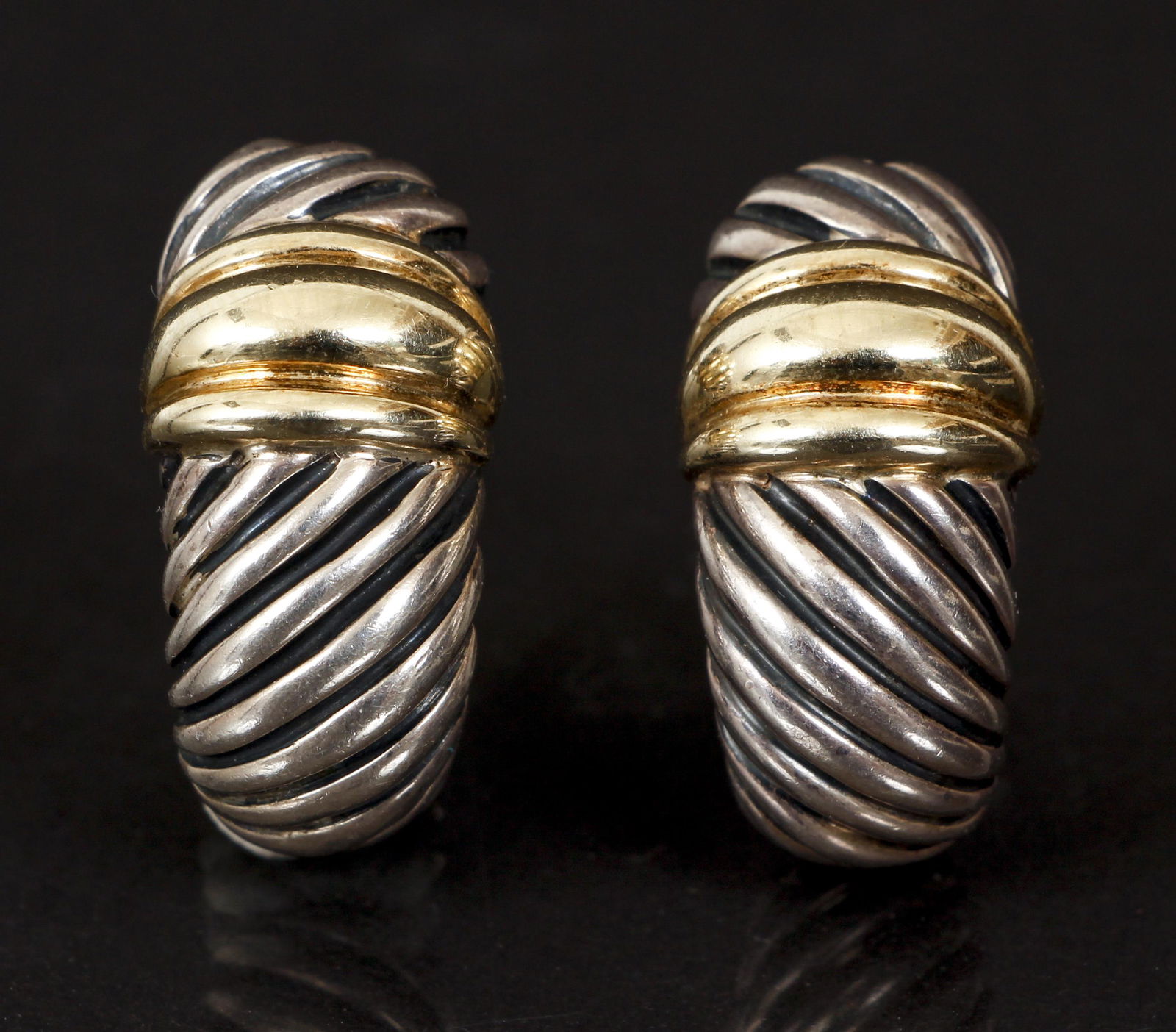 David Yurman Sterling 14K Earrings (1 of 4)