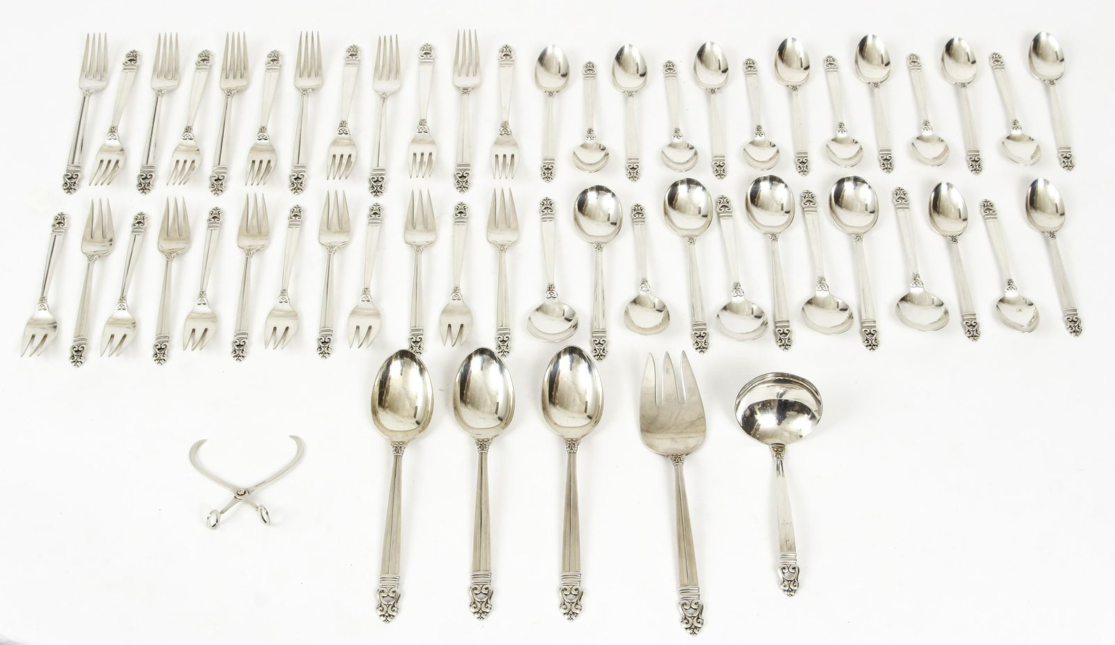 55pc International Sterling Royal Danish Flatware set (1 of 15)
