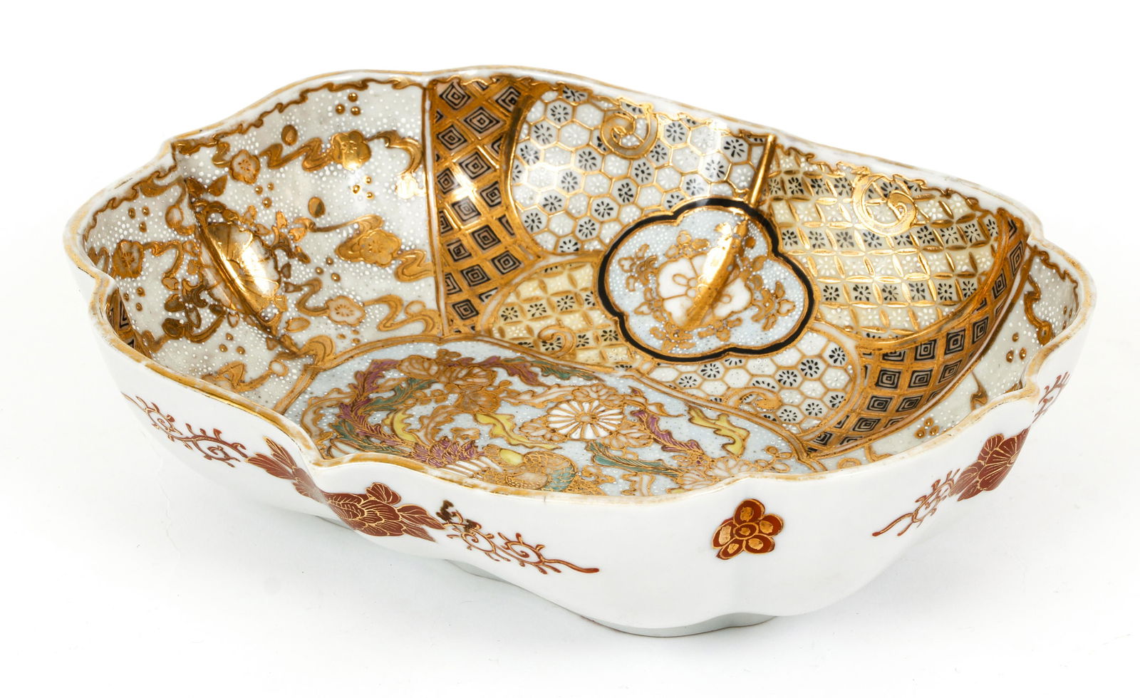 Elaborately Decorated Asian Porcelain Bowl (1 of 5)
