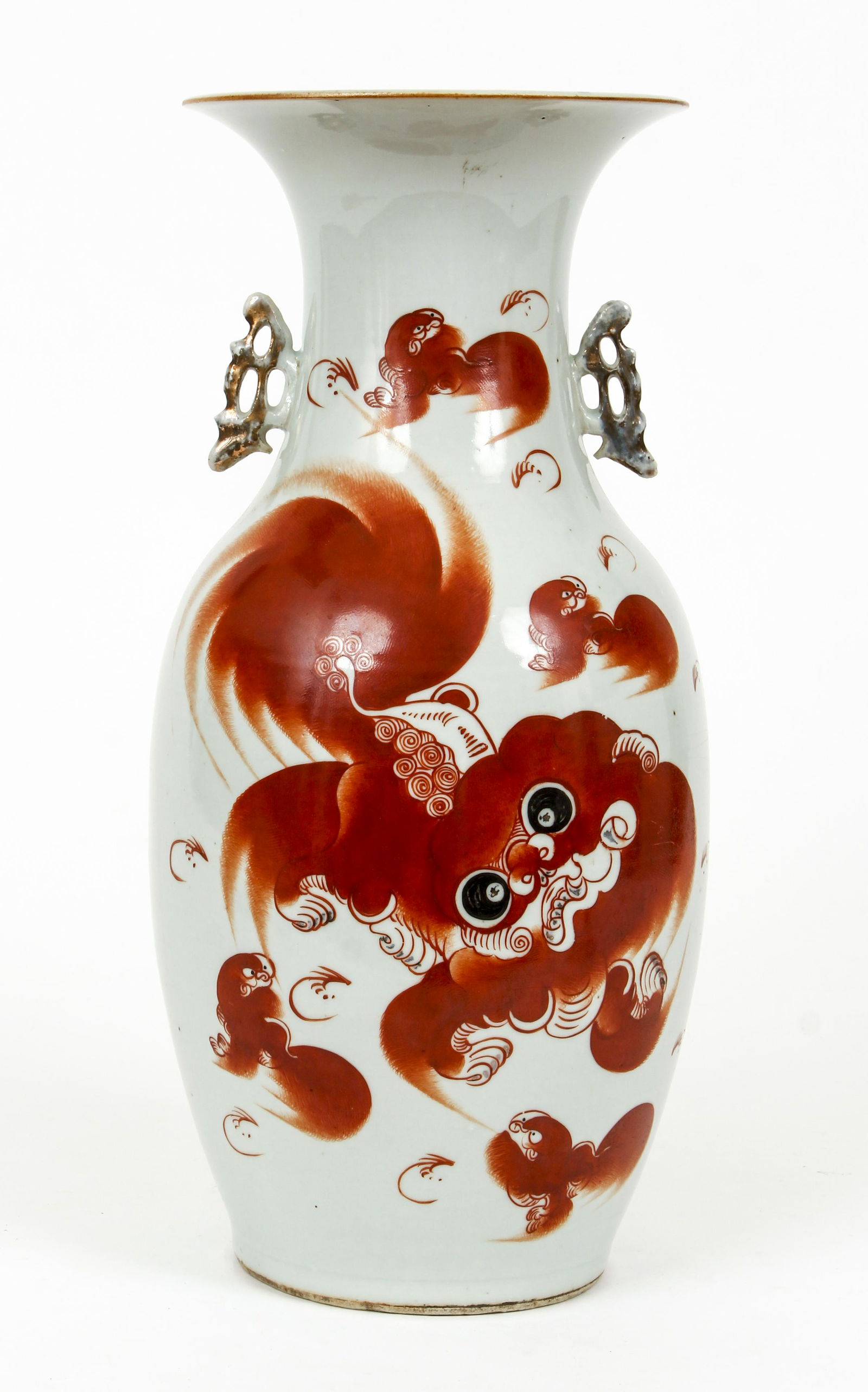 Antique Chinese Red Dragon Porcelain Vase (1 of 6)