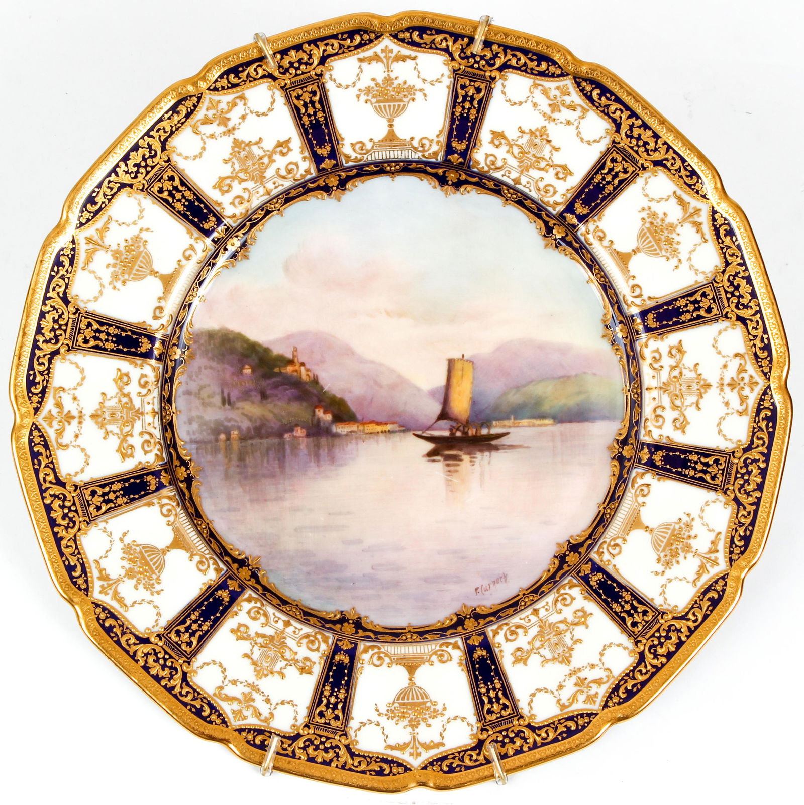 13 Royal Doulton hand-painted Italian landscape plates (1 of 19)