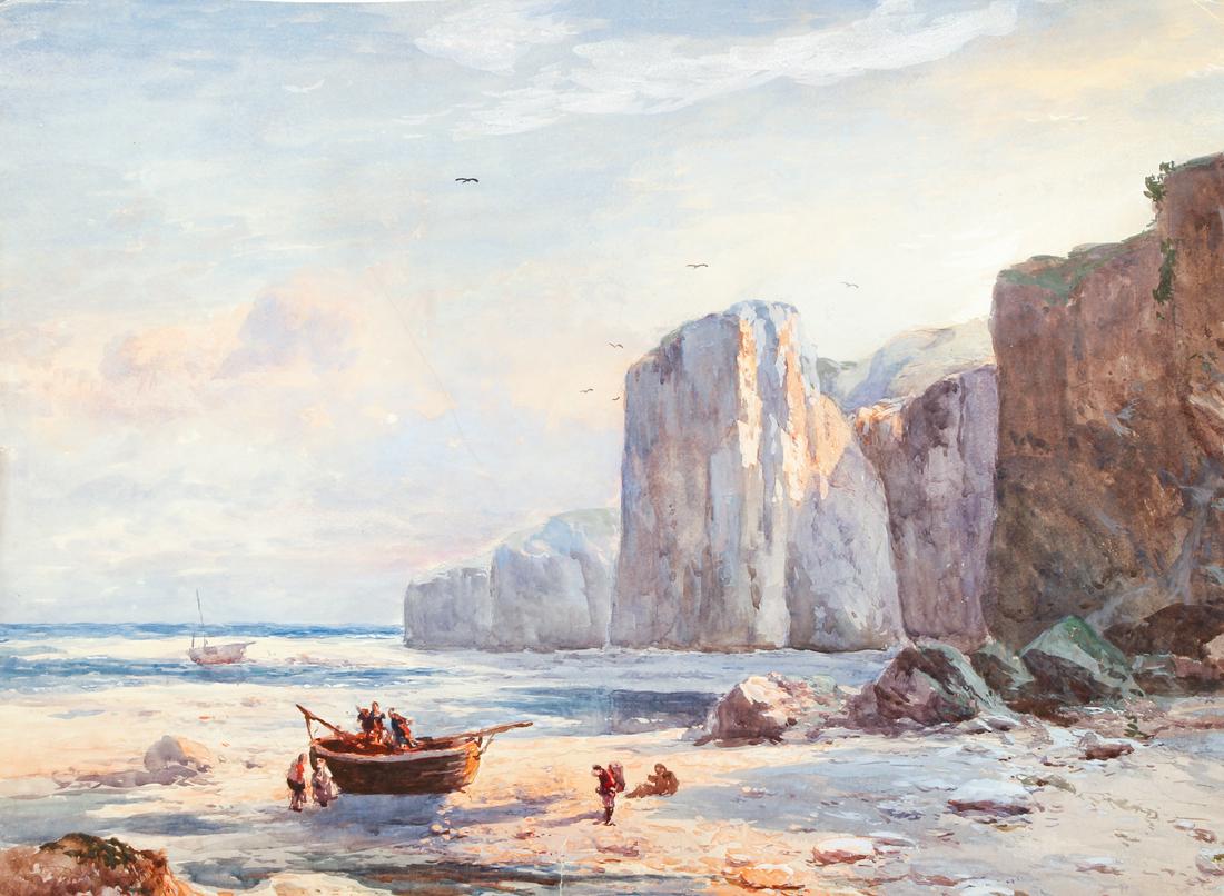 Regis Gignoux French Coast Watercolor Ptg (1 of 8)