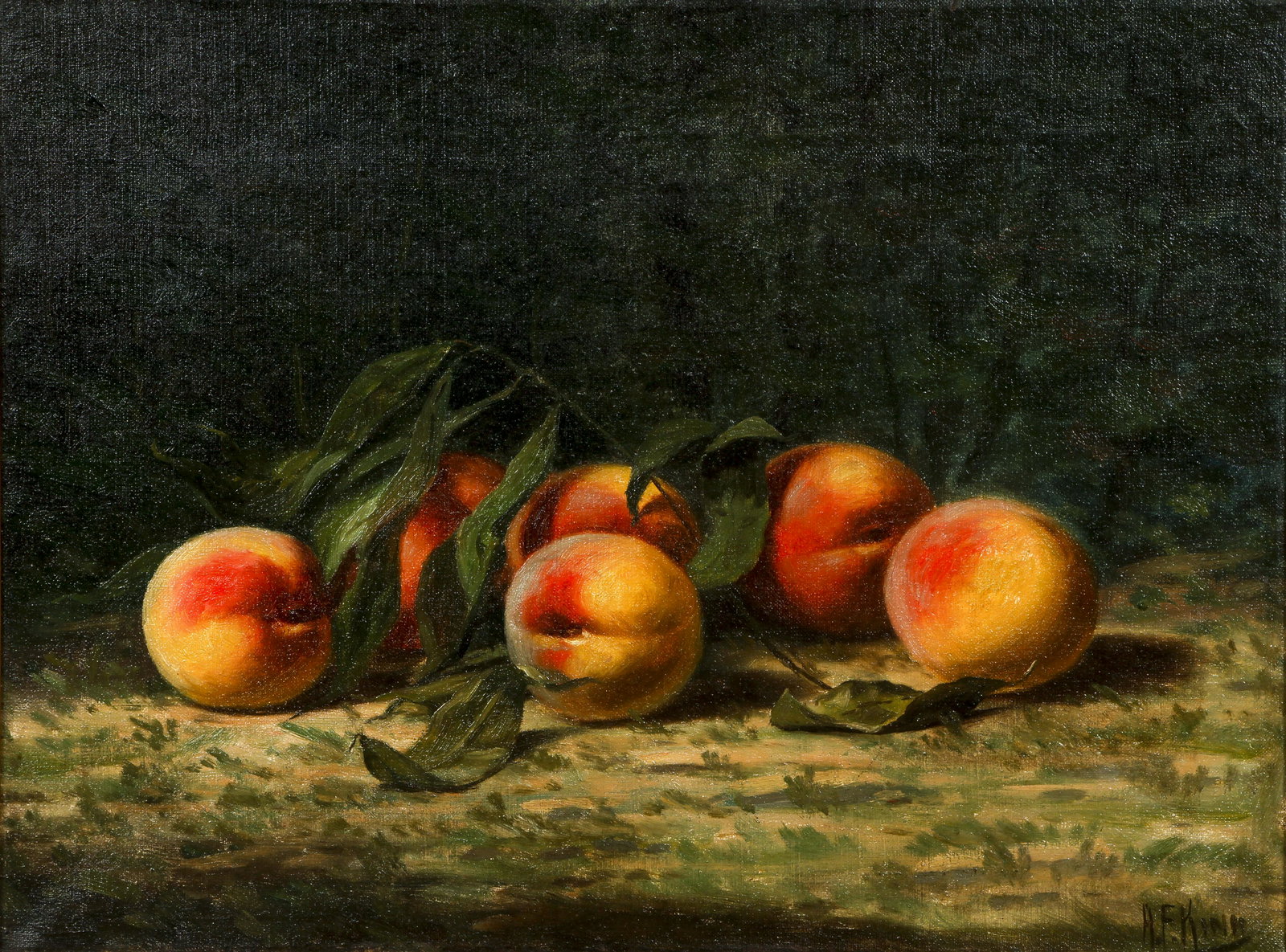 A. F. King Still Life with Peaches Oil Painting (1 of 4)