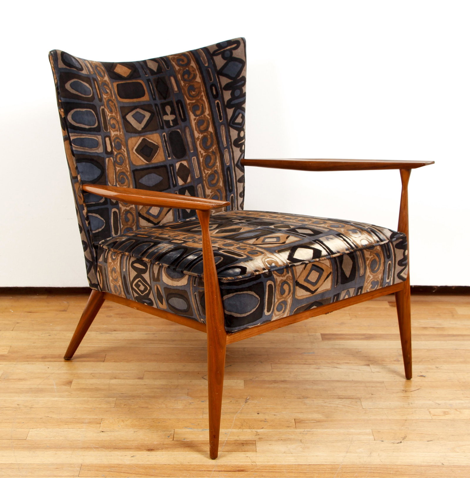 Paul McCobb Lounge Chair Lenor Larsen Fabric (1 of 5)