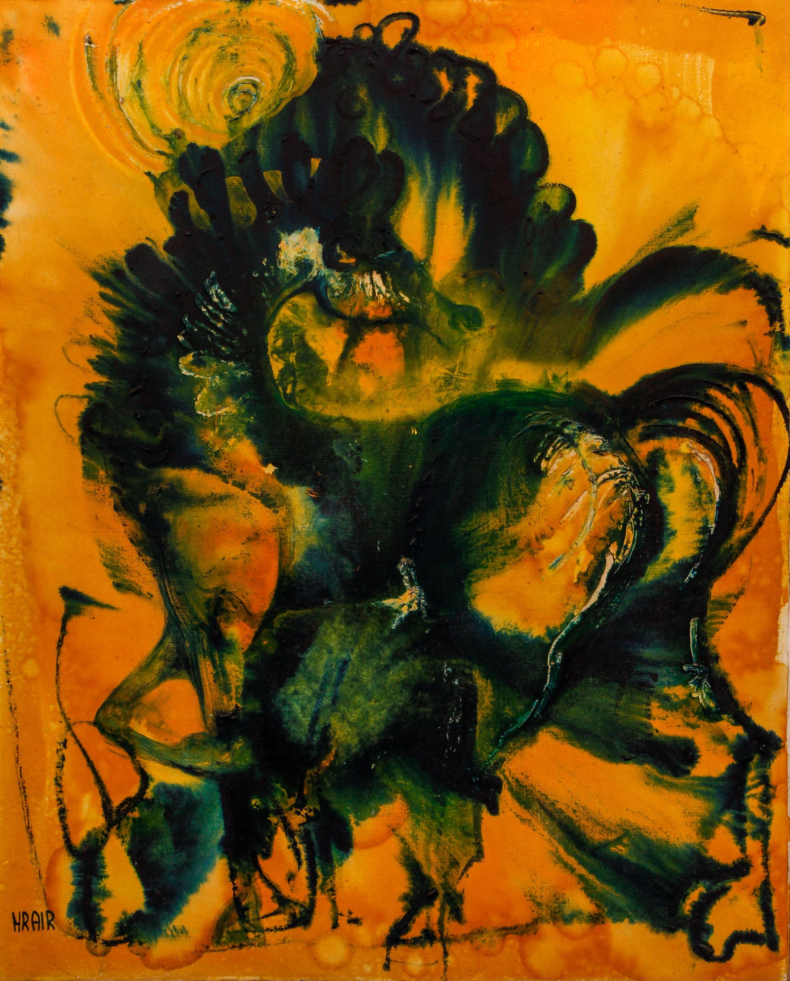 Hrair oil Mother and Child Horses Oil Ptg (1 of 3)