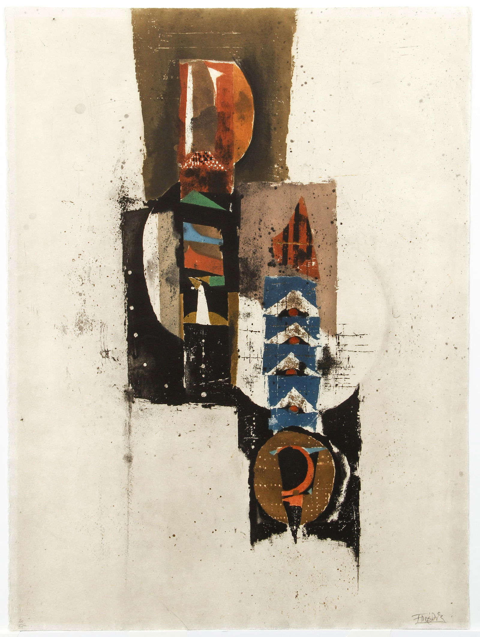 Johnny Friedlaender Untitled Abstract Aquatint Etching (1 of 4)