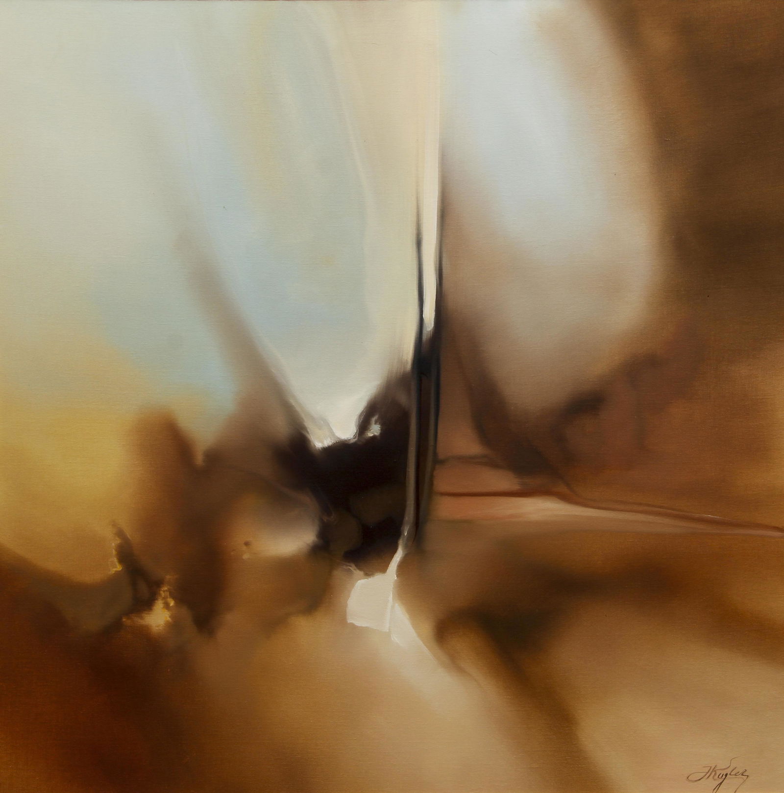 J Kugler Abstract Oil on Canvas (1 of 4)