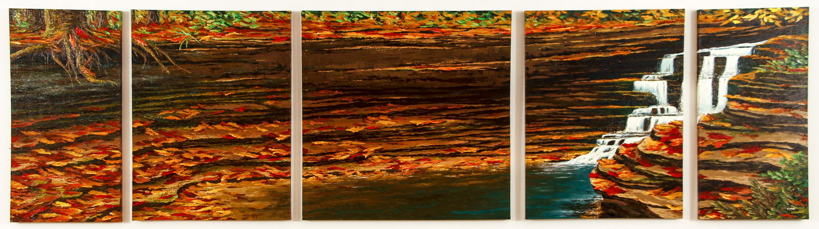 Corey Webb 5 pc polyptych Shale Ledge Acrylic (1 of 6)