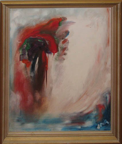 Jessica Rannachan abstract Expressionist Painting: Artist: Rannachan , Jessica (British, born 1963) Title: Untitled Abstract Date: n.d. Medium: oil on canvas Dimensions: 20 x 16 inches Signature: signed with initials lower right Pro