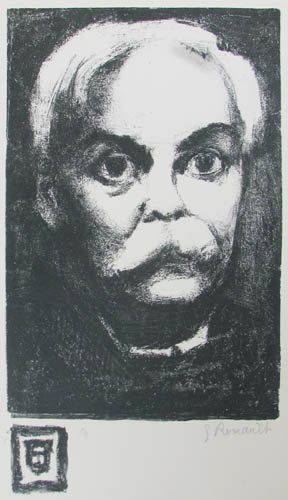 Georges Rouault portrait of Leon Bloy: Artist: Rouault, Georges (French 1871-1958) Title: Leon Bloy (Chapon/Rouault 314) Date: 1926 Medium: lithograph Dimensions: 20 x 13 inches, sheet Edition: 9 of 35 Signature: pe
