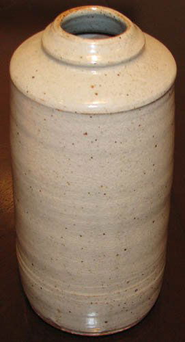 Warren Mackenzie Grey Glazed Bottle Form: Artist: Mackenzie, Warren (American, b. 1924) Title: Gray Glazed Bottle Form Medium: stoneware with gray glaze Dimensions: 12.5 inches Signature: signed with signature stamp Provenance: The Cla