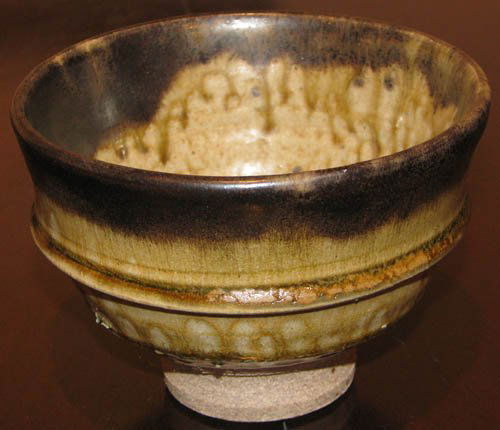 Warren Mackenzie Small Bowl with Green and Brown: Artist: Mackenzie, Warren (American, b. 1924) Title: Small bowl with green and brown glaze Medium: stoneware Dimensions: 4 x 5.75 x 5.75 inches Signature: Signed with monogram Provenance: The C