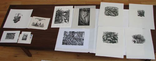 11 various wood engravings by Mackley, Haddrell, an