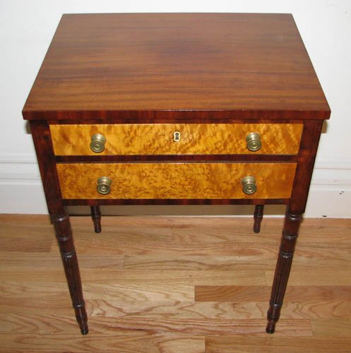 Sheraton Burled Wood Table c. 1800