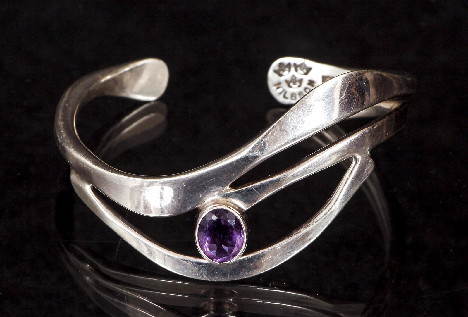 Robert Nilsson Silver Amethyst Bracelet (1 of 6)