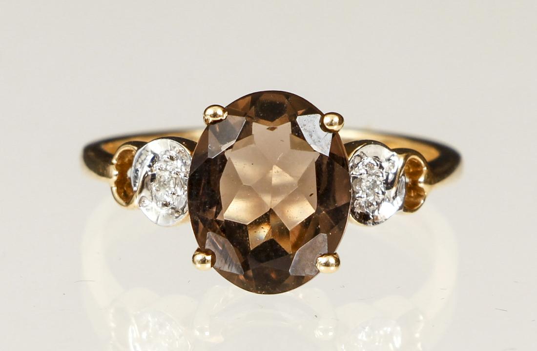 14K Citrine Diamond Ring (1 of 6)