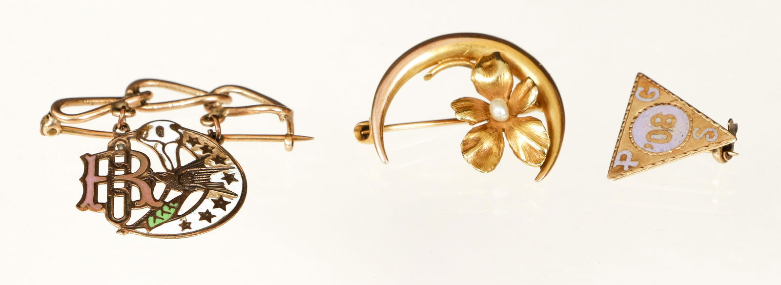 Group of 3 Antique Gold Pins (1 of 9)