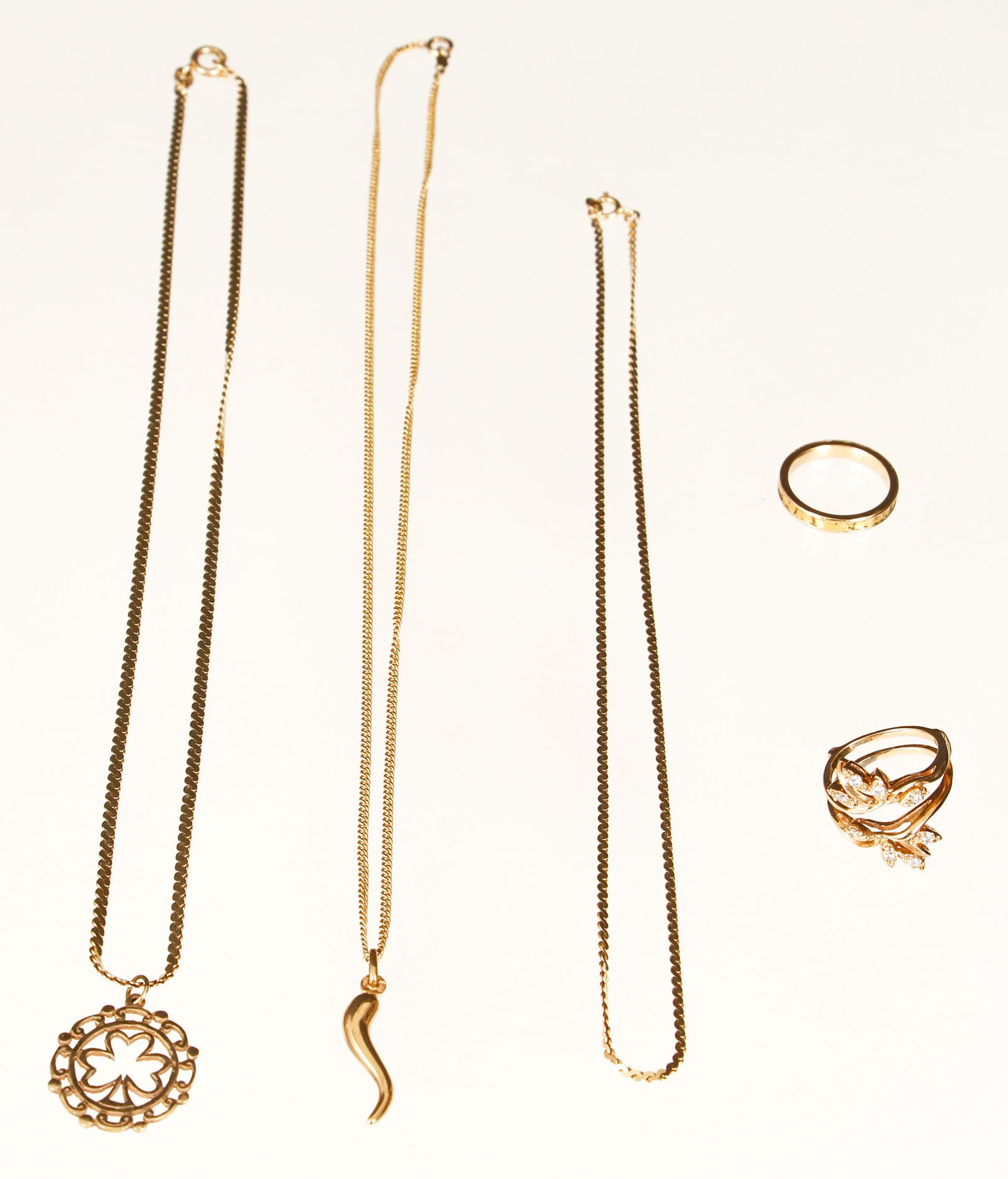 Lot of Gold Jewelry 10K Band Necklaces Ring Jacket (1 of 12)