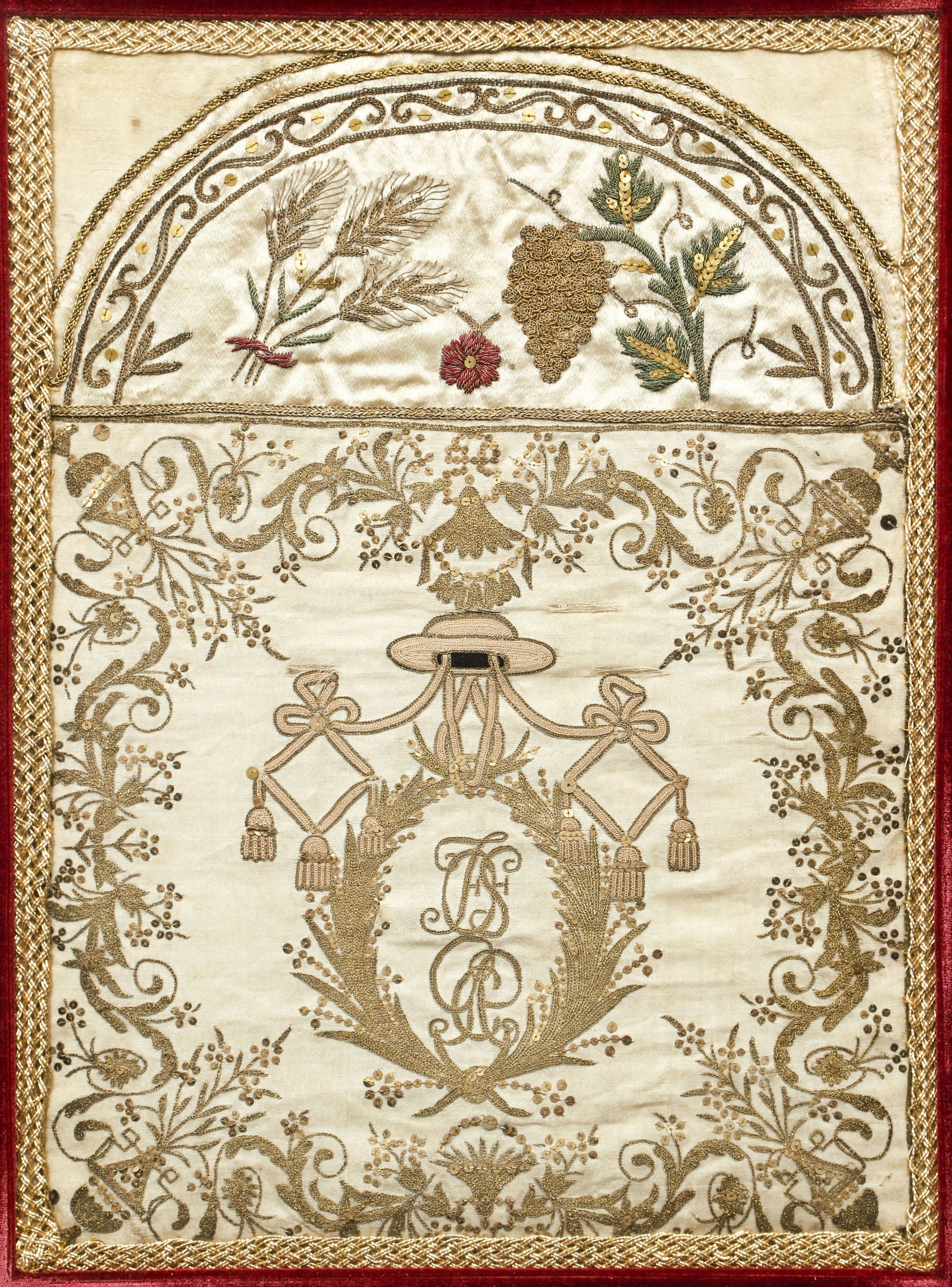 17th century Silk Embroidery Cardinal's Galero Hat (1 of 4)