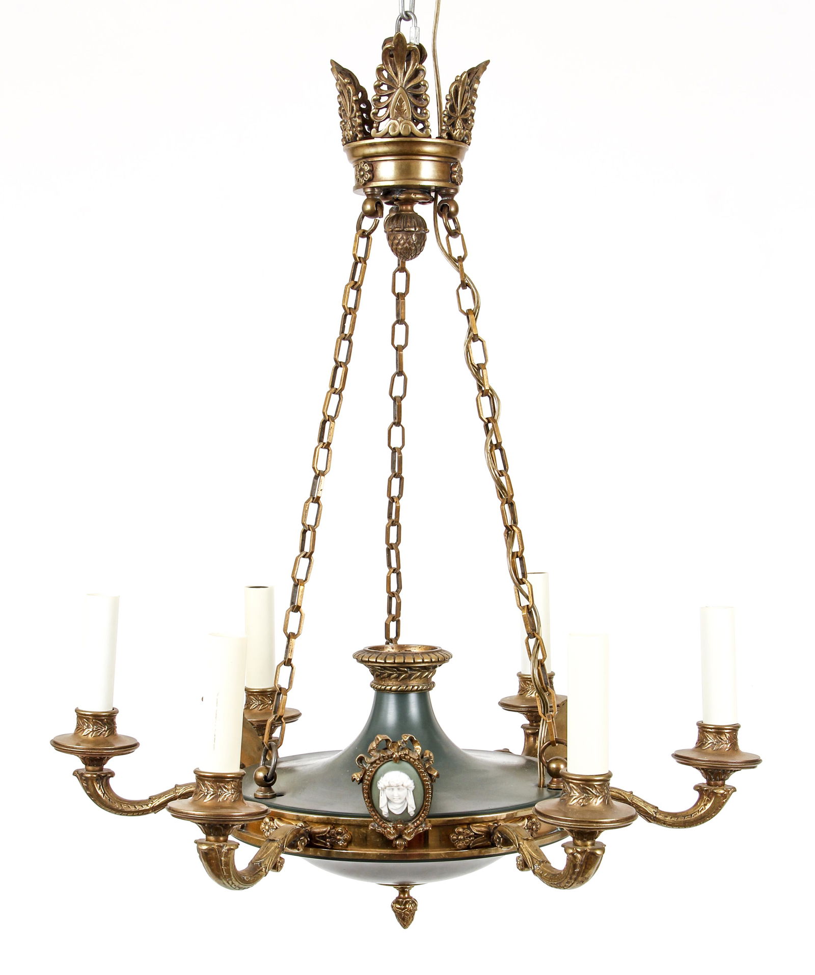 Empire Style Wedgewood Jasperware Chandelier (1 of 6)
