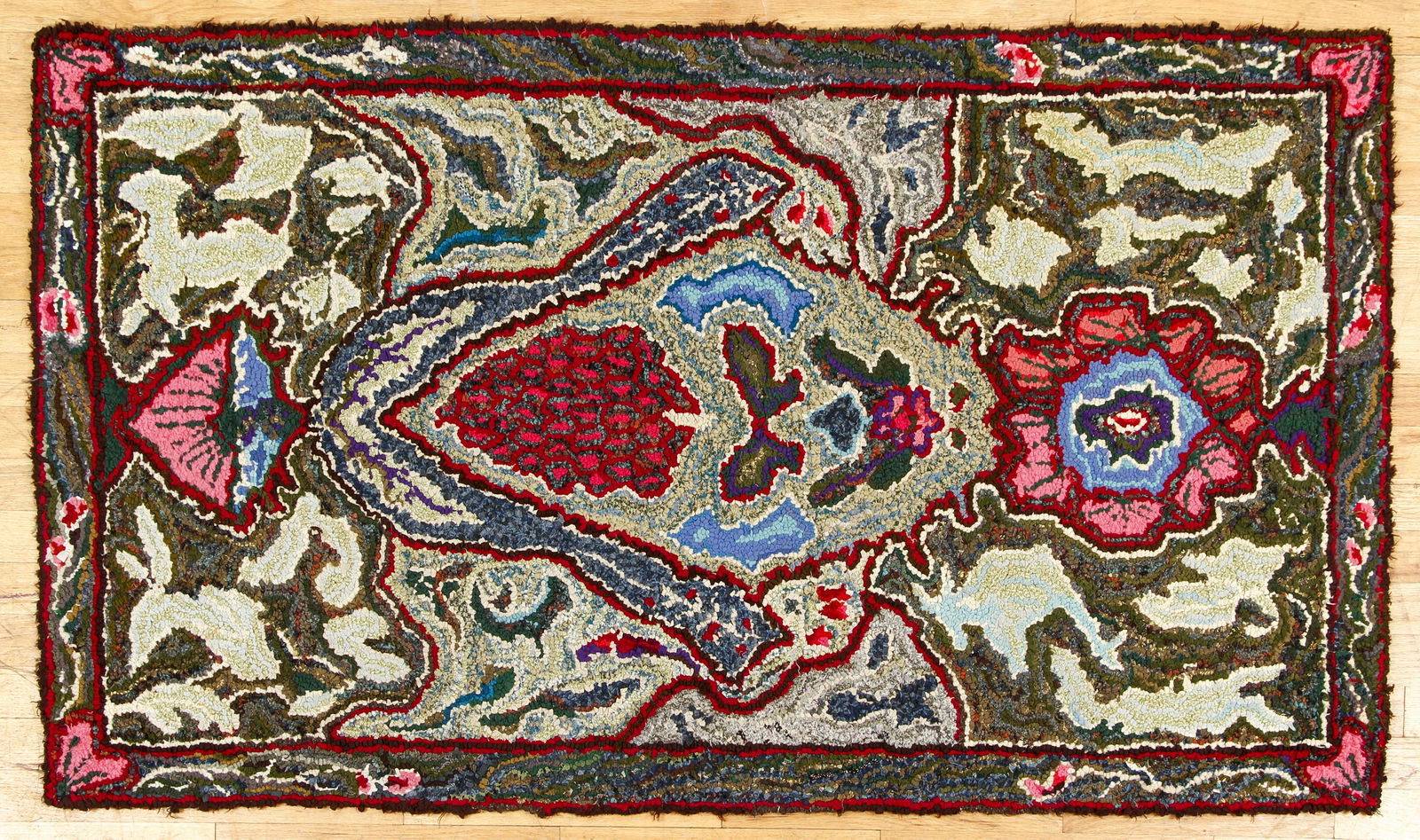 Alice Black Colorful Hooked Rug (1 of 3)
