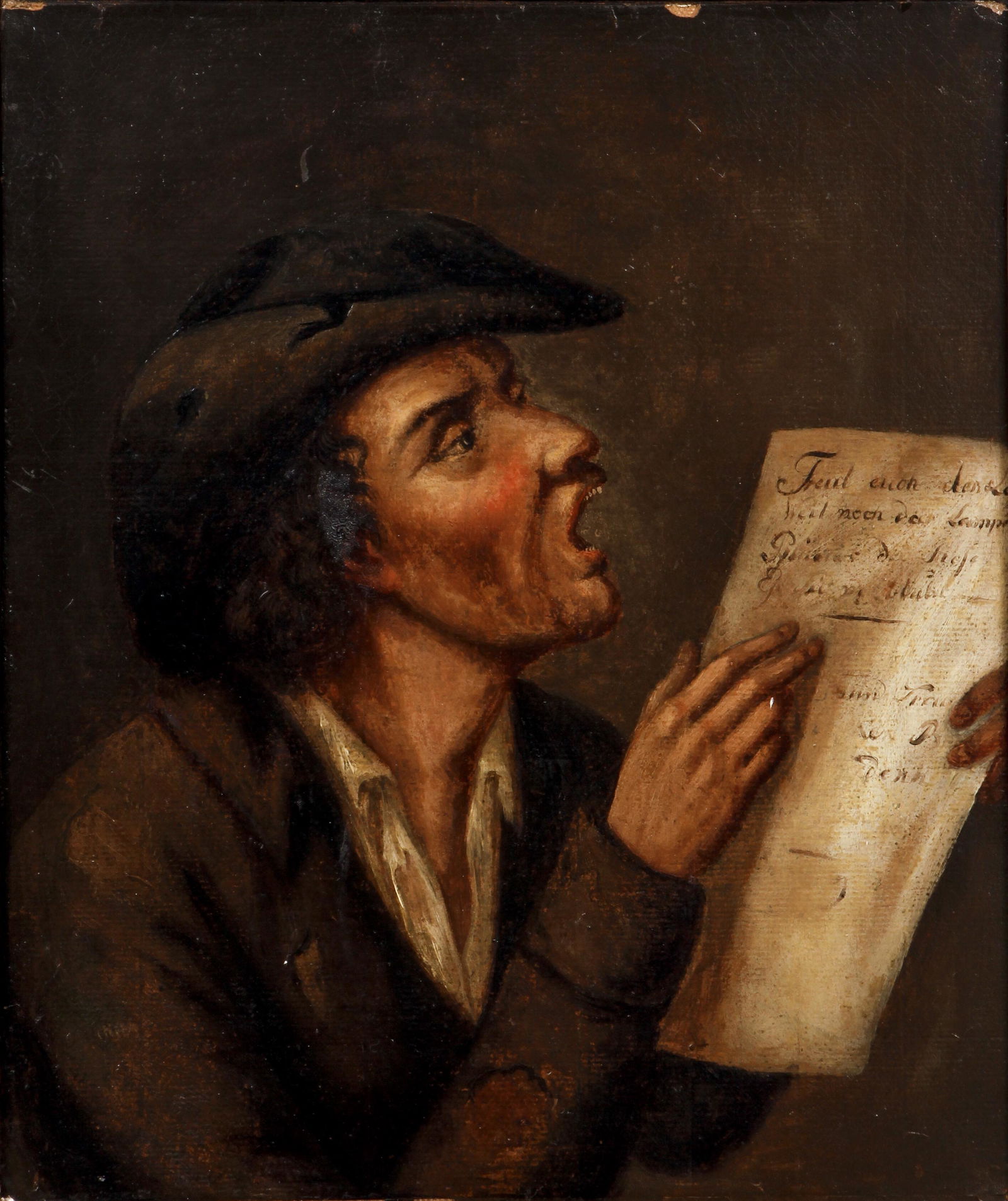 After  Balthasar Denner Man Reading Newspaper Oil (1 of 4)