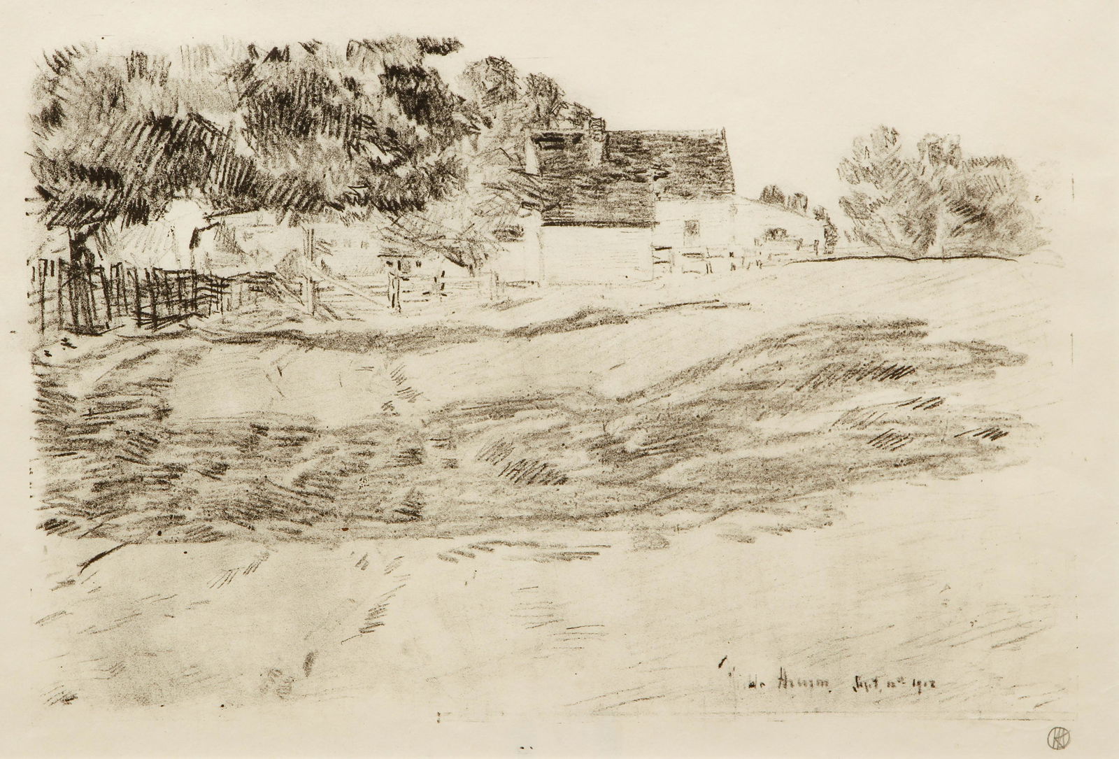 Childe Hassam Afternoon Shadows 1918 lithograph (1 of 4)