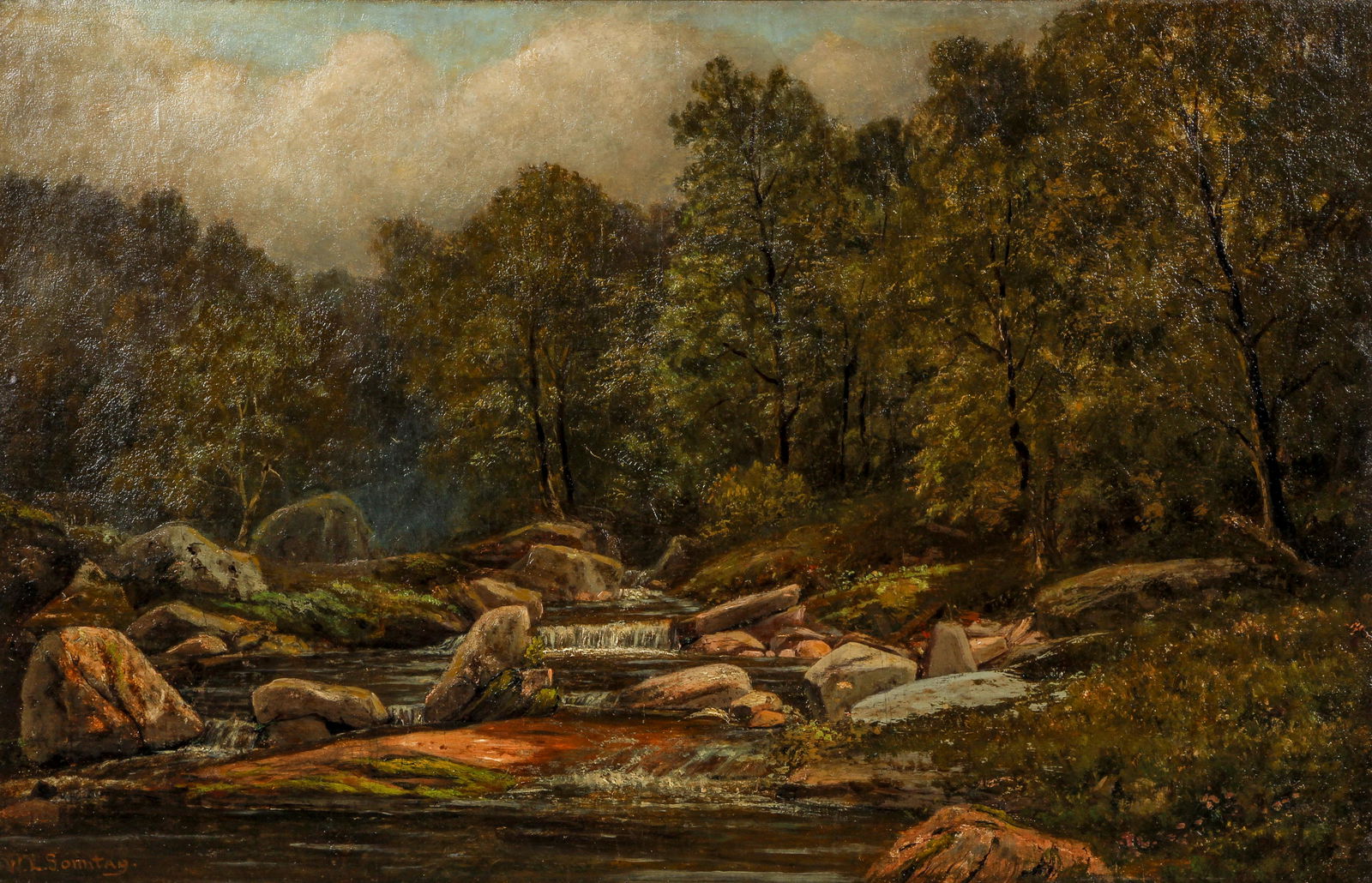 William Sonntag oil canvas Woodland Stream (1 of 5)