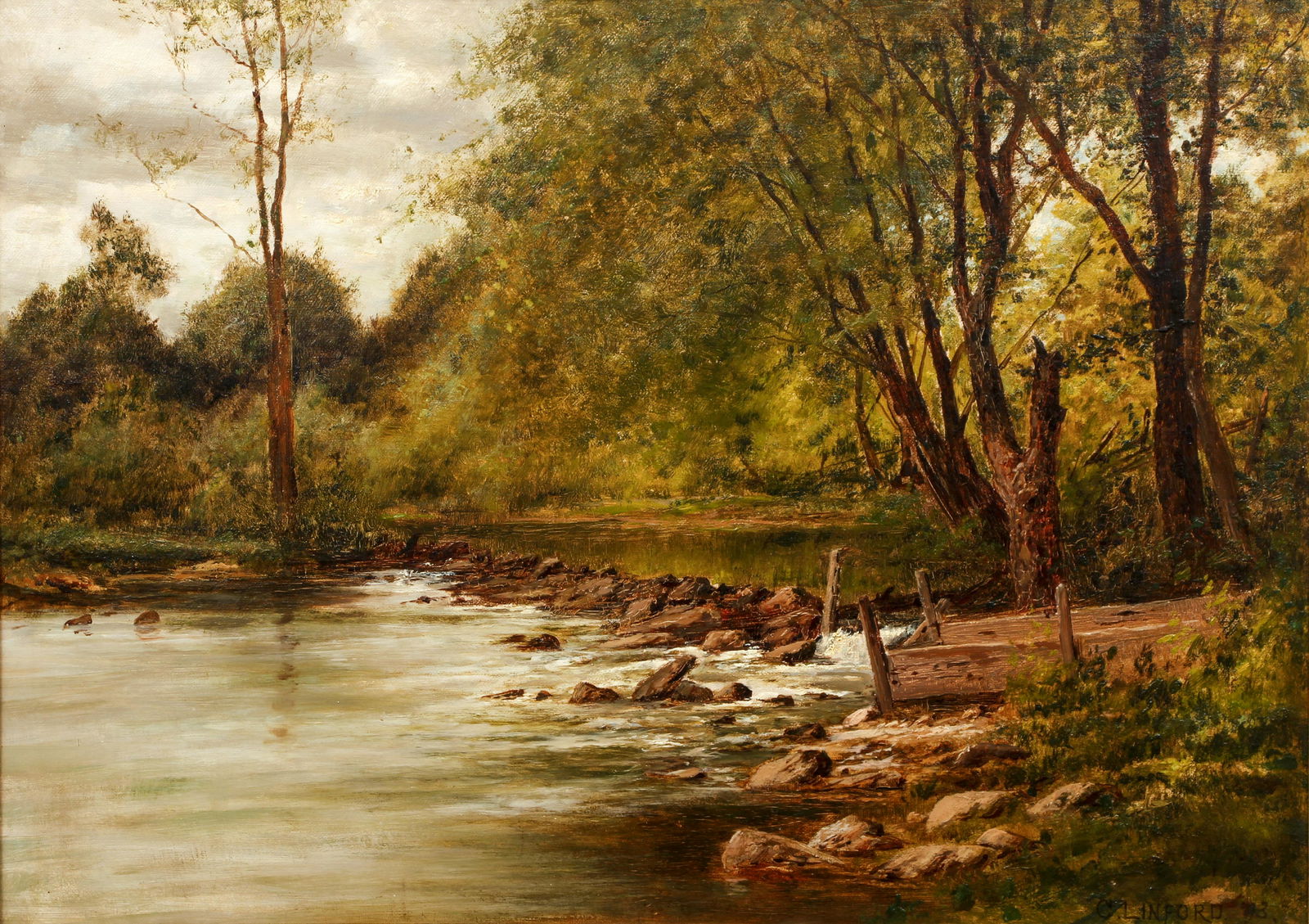 Charles Linford Forest Interior Oil on Board (1 of 5)