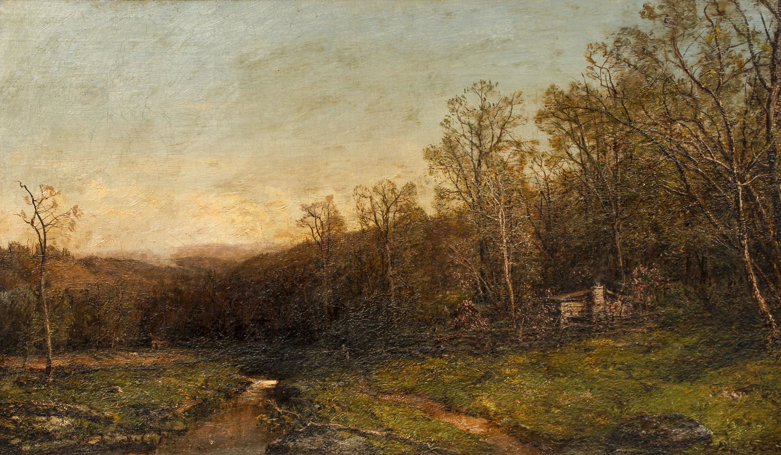 Alfred S Wall Country Scene Oil on Board (1 of 6)