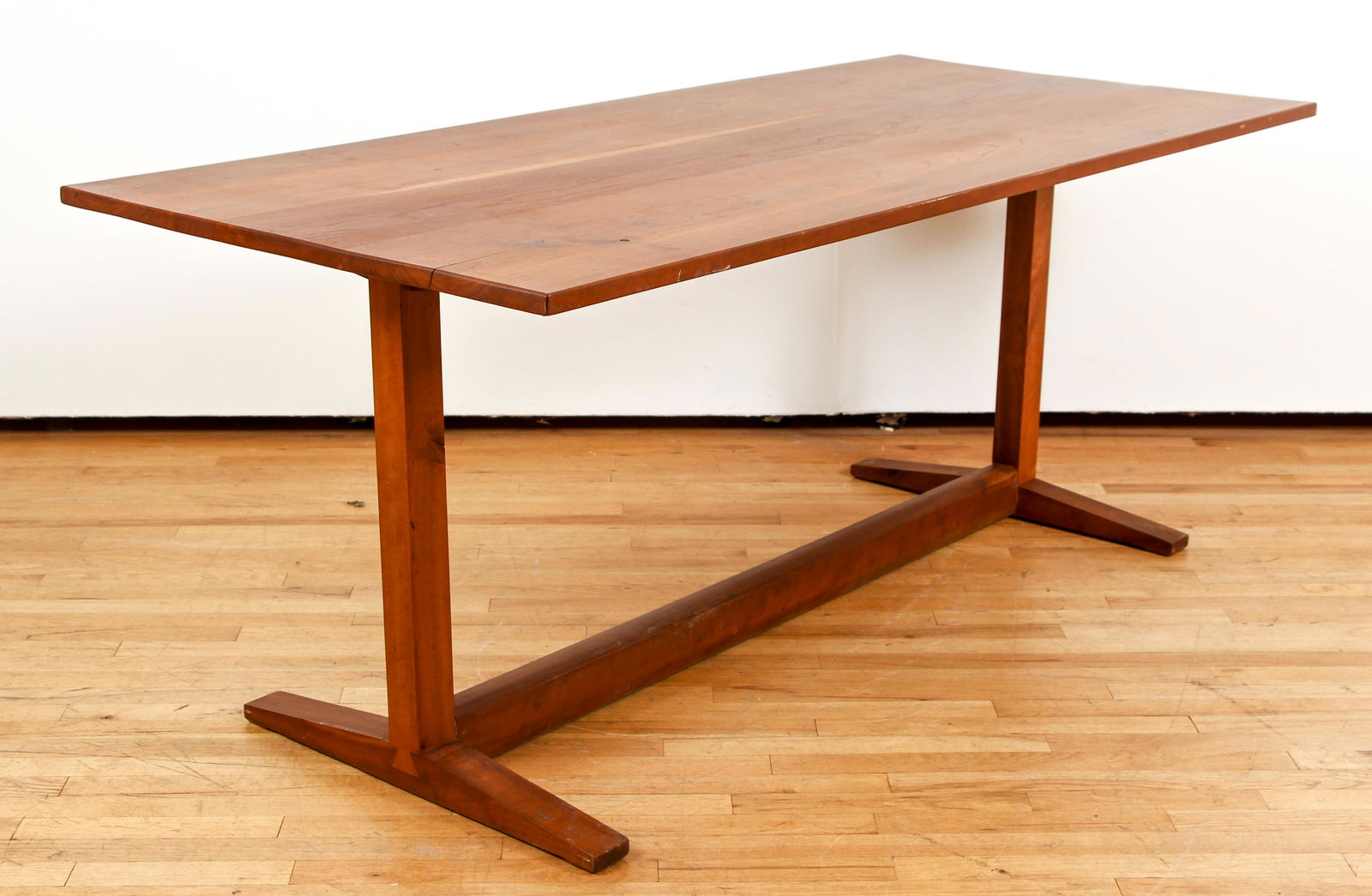 Style of George Nakashima Cherry Trestle Dining Table (1 of 5)