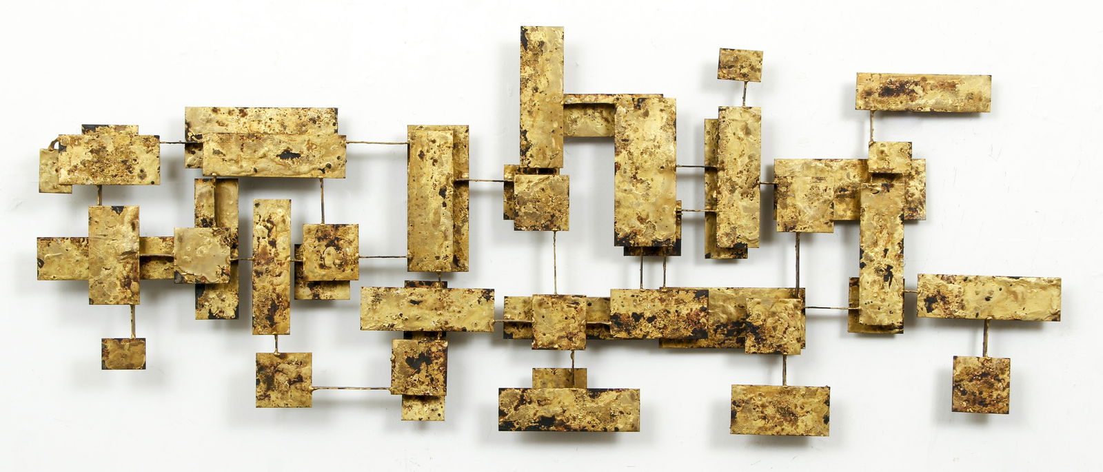 Gay Ortman Mid Century Brutalist Metal Wall Piece (1 of 3)